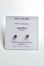 Birthstone Studs - Amethyst (February) - Serenity