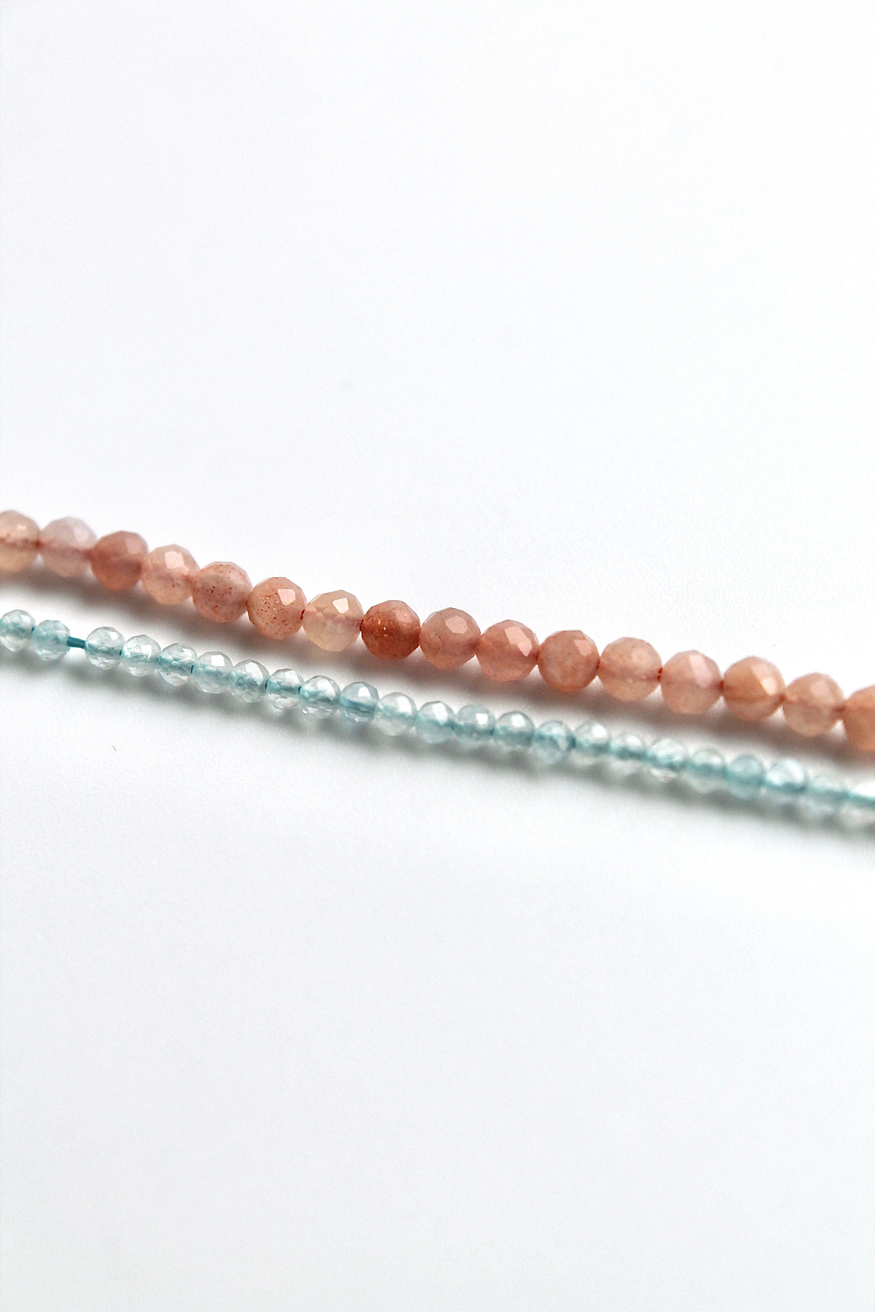 Embracing Change Healing Bracelet (Aquamarine & Peach Moonstone)