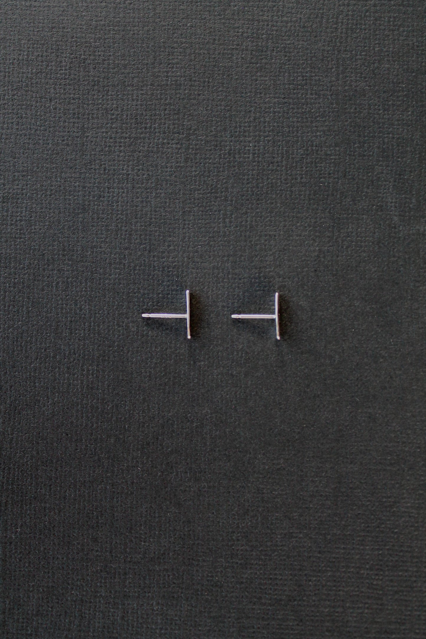 HAMMERED T-BAR STUDS - STERLING SILVER