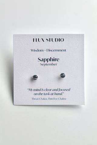 Birthstone Studs - Sapphire (September) - Wisdom