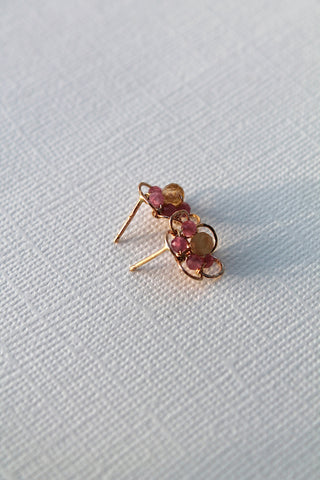Hawthorn & Tourmaline Studs - 14k Gold Filled