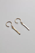 Threader Hoops (with Dangly Hammered Bar)