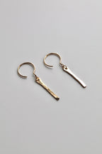 Threader Hoops (with Dangly Hammered Bar)