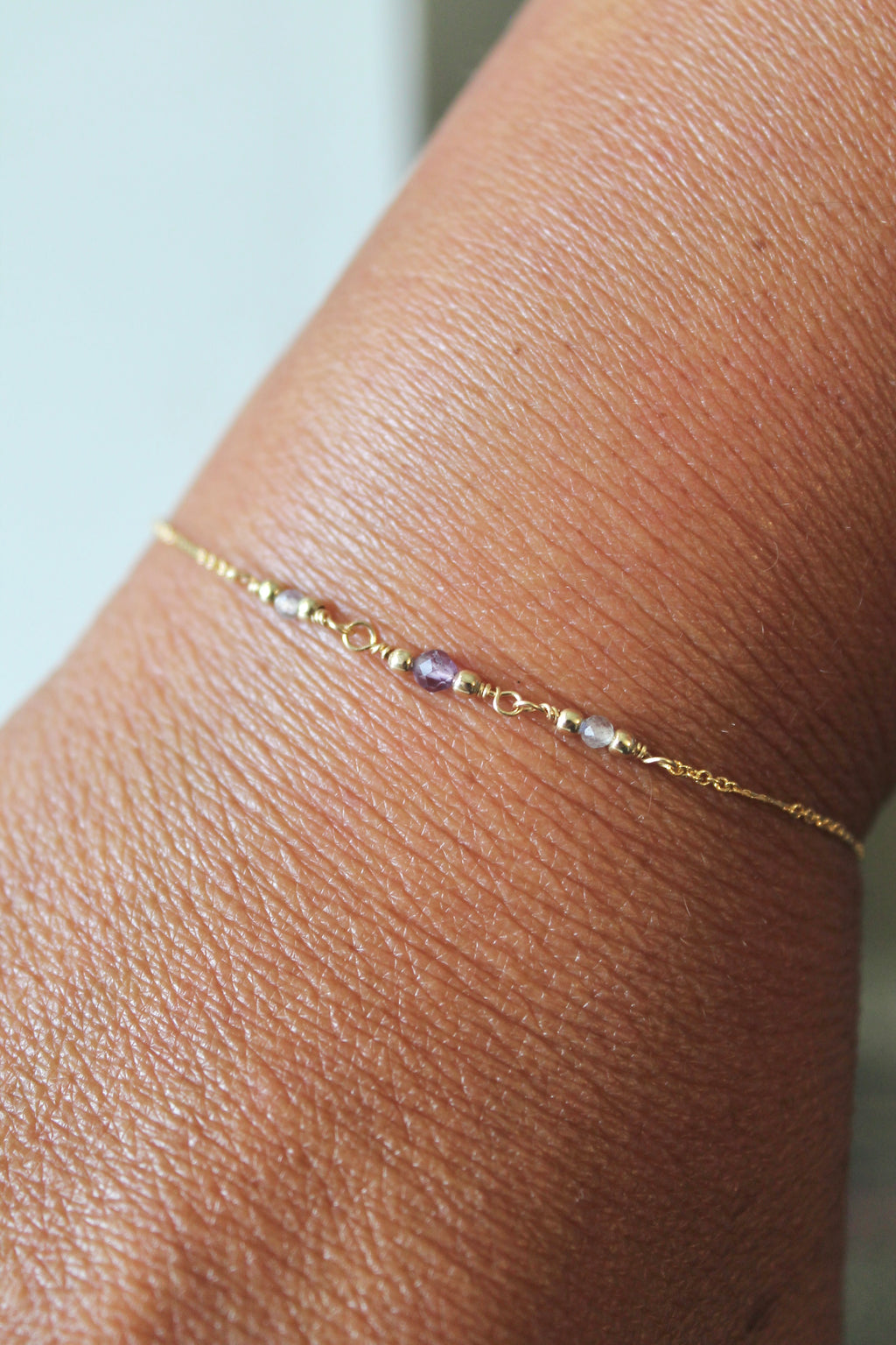 Focus Healing Bracelet (Labradorite & Amethyst)