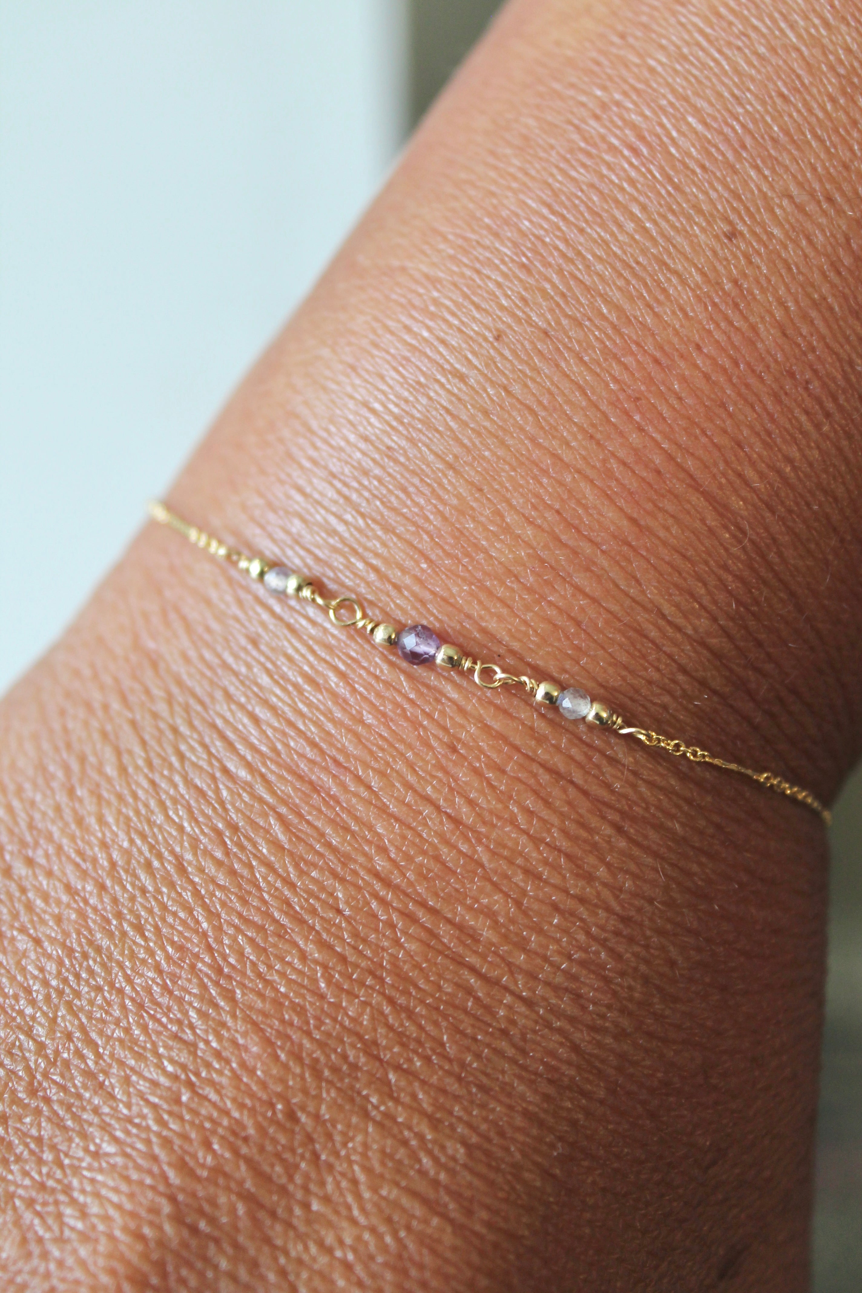 Focus Healing Bracelet (Labradorite & Amethyst)