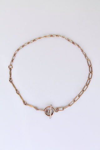 Toggle Clasp Patchwork Chain Bracelet