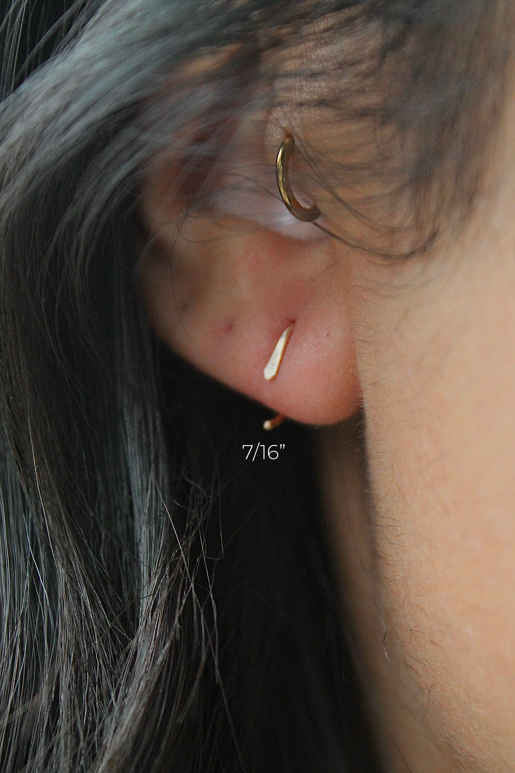 Hammered Sleeper Claw Studs