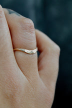 Wave Hammered Band Ring