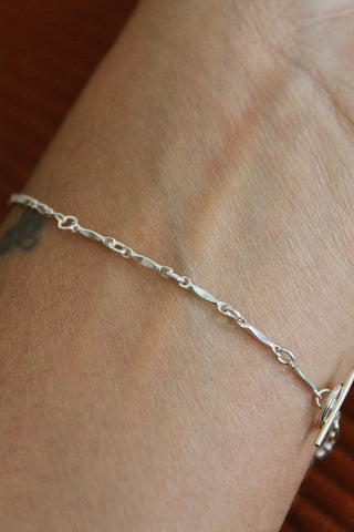 Pulsera de cadena de patchwork con cierre de palanca
