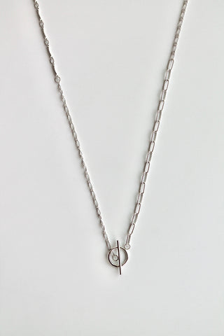 Toggle Clasp Patchwork Chain Necklace
