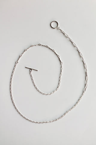 Toggle Clasp Patchwork Chain Necklace