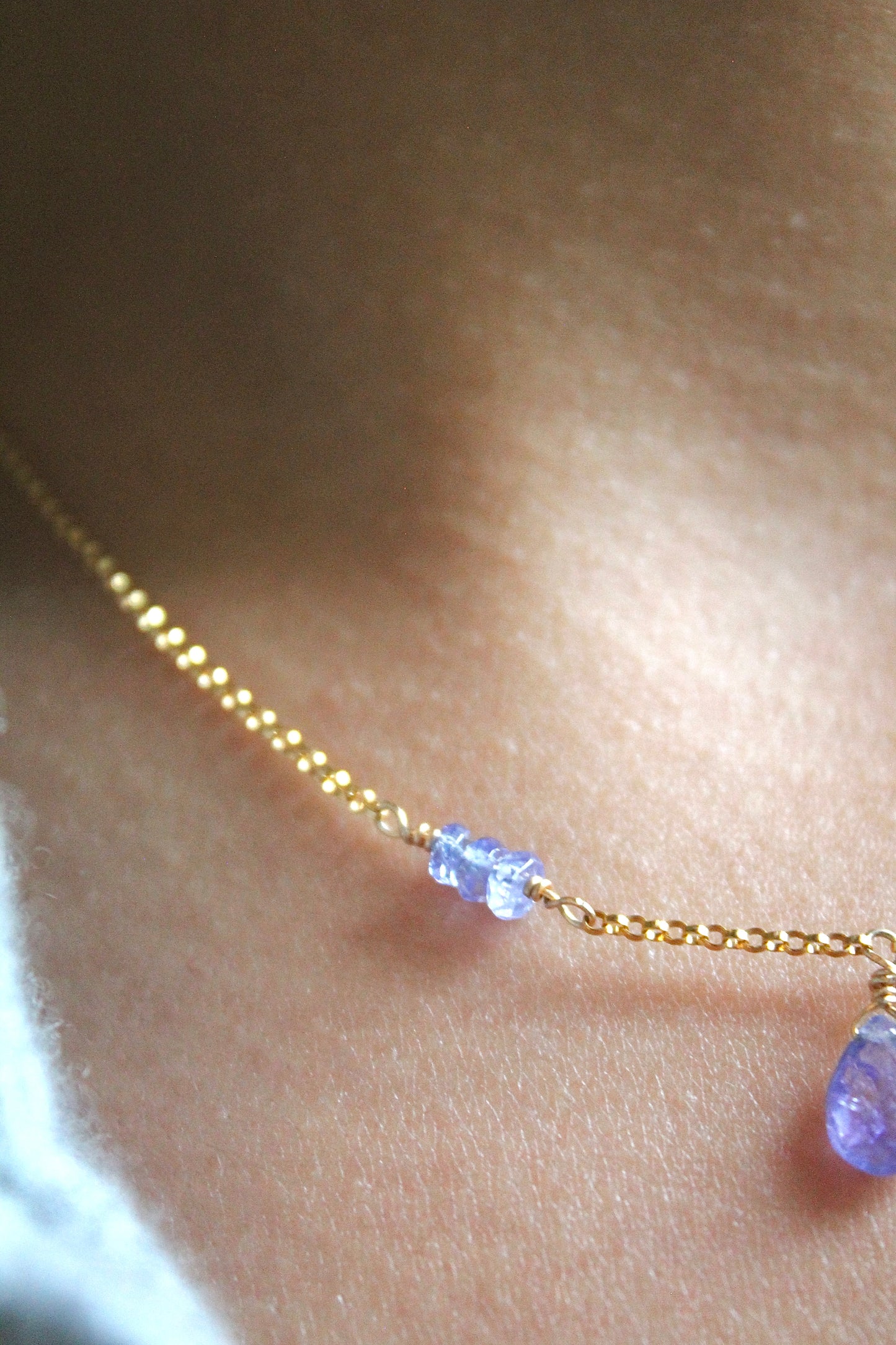 Flora Gemstone Drop Necklace