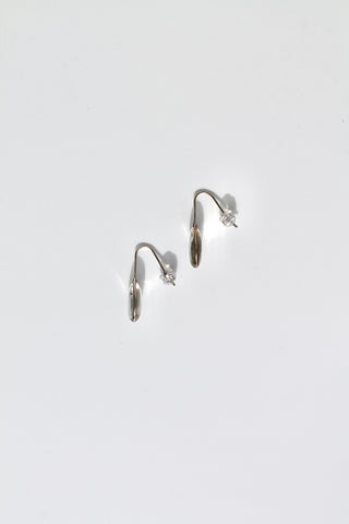 "April Showers" Large Resin Raindrop Threaders - Sterling Silver