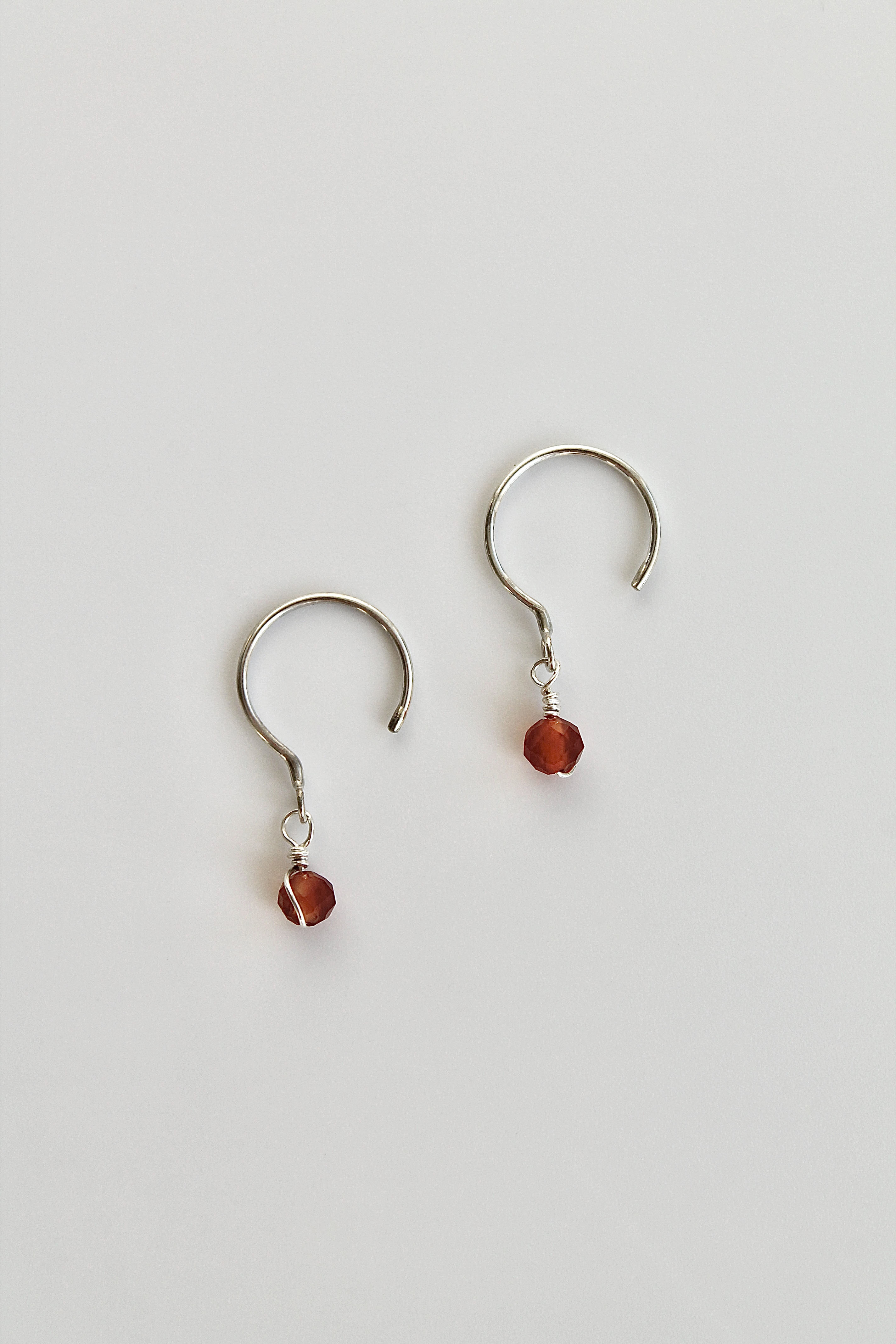 Threader Hoops (Carnelian)