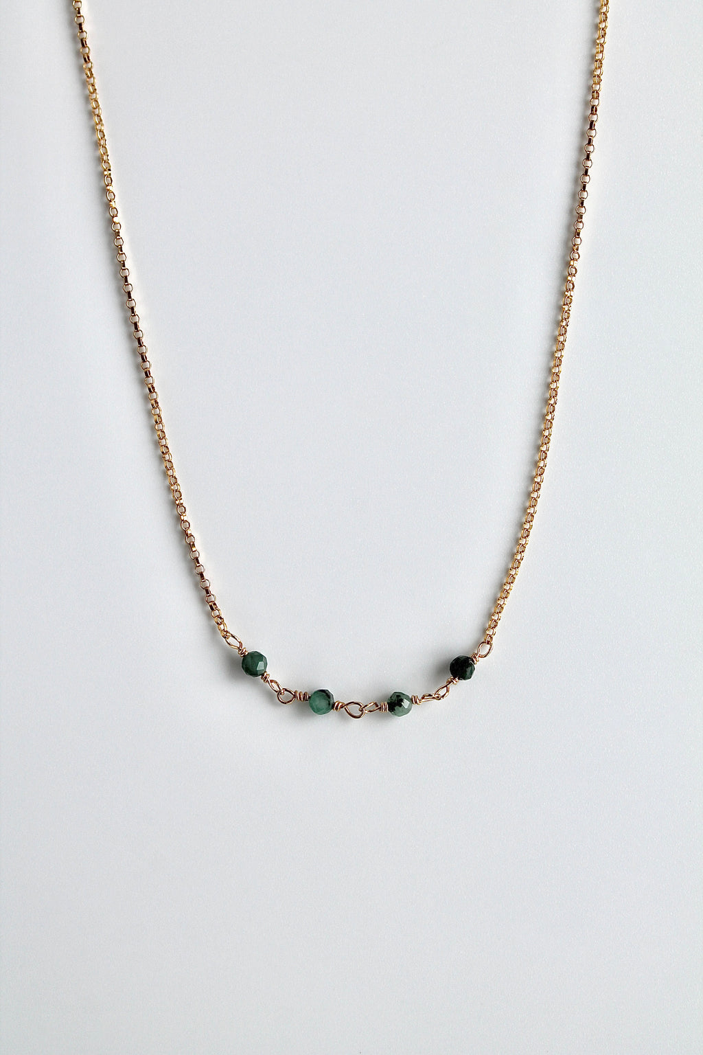 Birthstone Bar Necklace - Emerald (May) - Rejuvenation