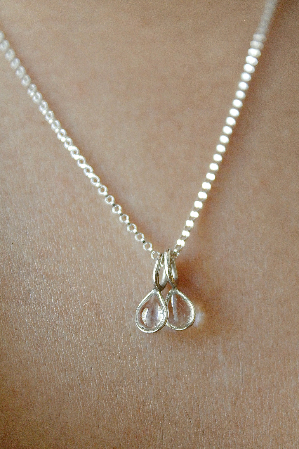 "April Showers" Resin Multi Raindrop Necklace