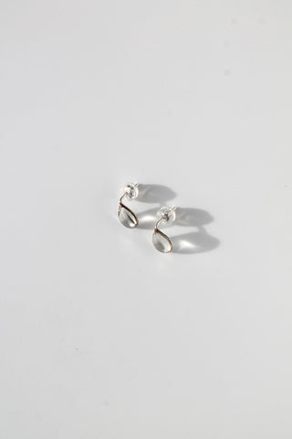 "April Showers" Resin Raindrop Studs - Sterling Silver