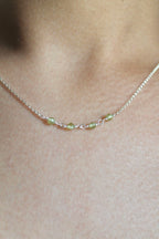 Birthstone Bar Necklace - Peridot (August) - Good Fortune