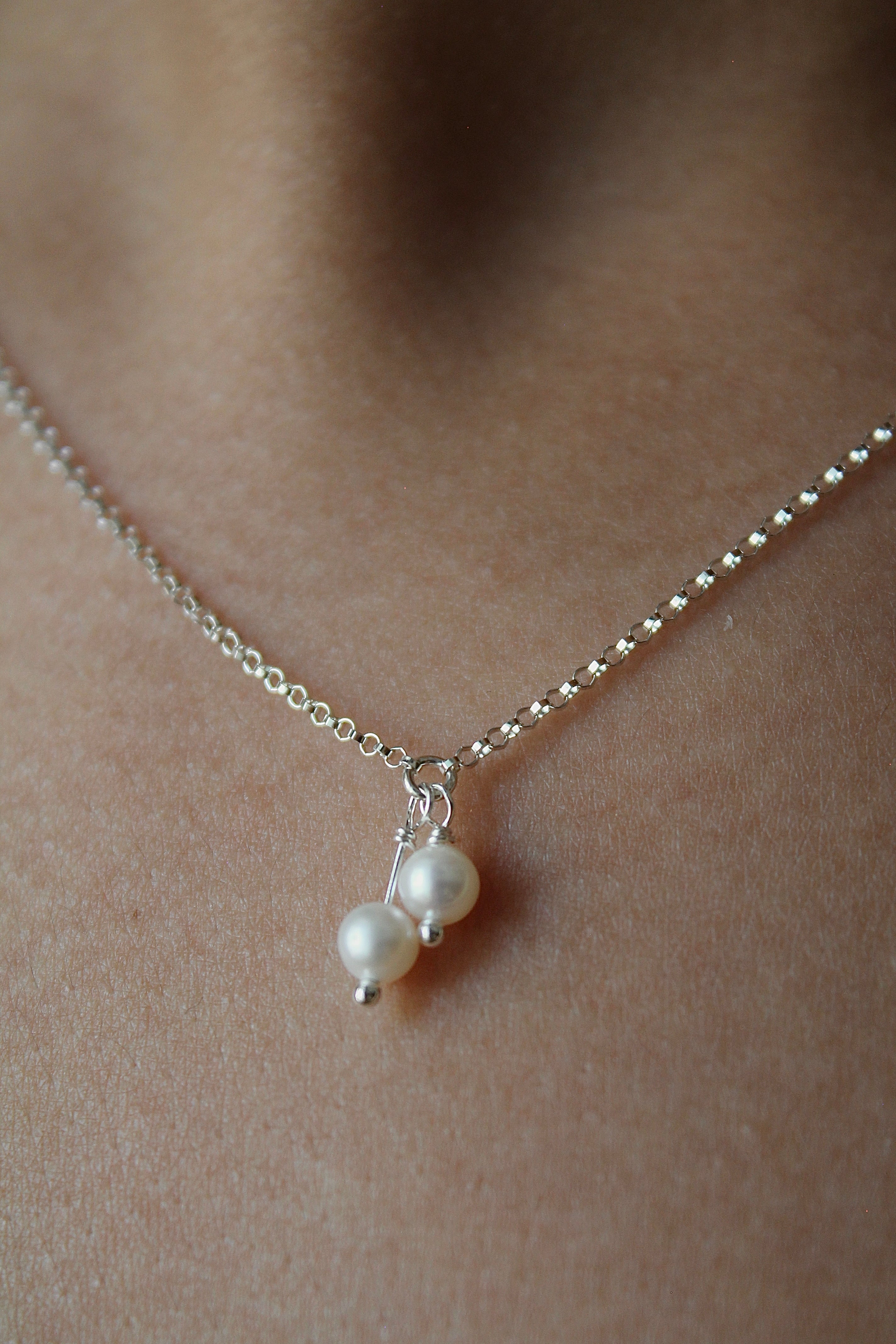 Lily of the Valley & Freshwater Pearl Necklace