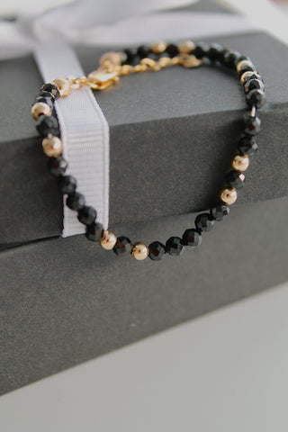 Pulsera de conexión a tierra (turmalina negra)