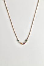 Collar con barra de piedra natal - Turmalina (octubre) - Alineación