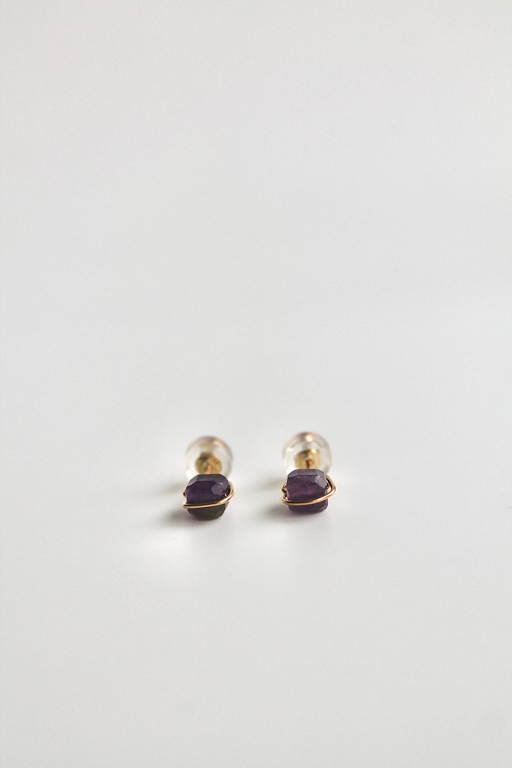 Birthstone Studs - Amethyst (February) - Serenity