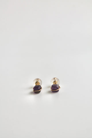 Birthstone Studs - Amethyst (February) - Serenity