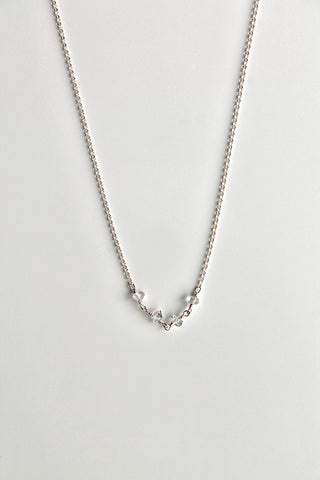 Collier barrette pierre de naissance - Diamant Herkimer (avril) - Divine Connection
