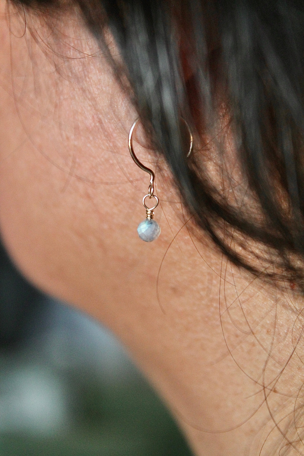 Threader Hoops (Labradorite)