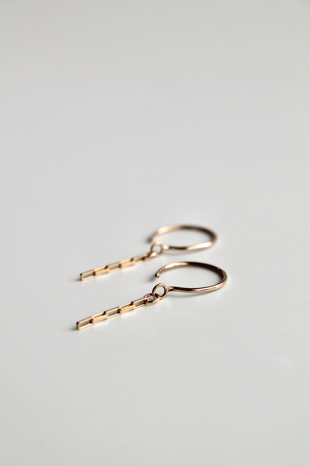 Threader Hoops (with Dangly Chain)