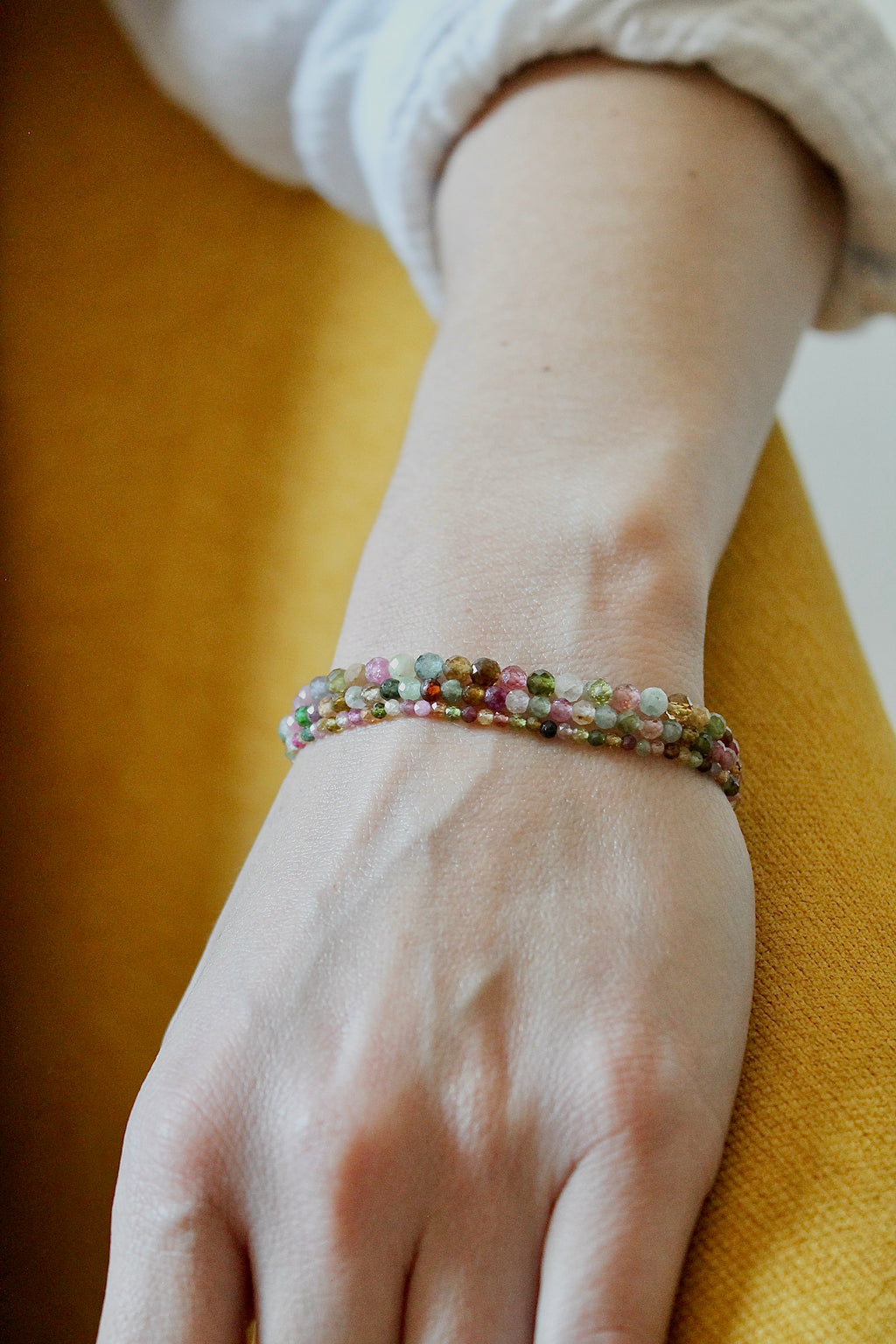 Tourmaline Beaded Stretch Bracelets