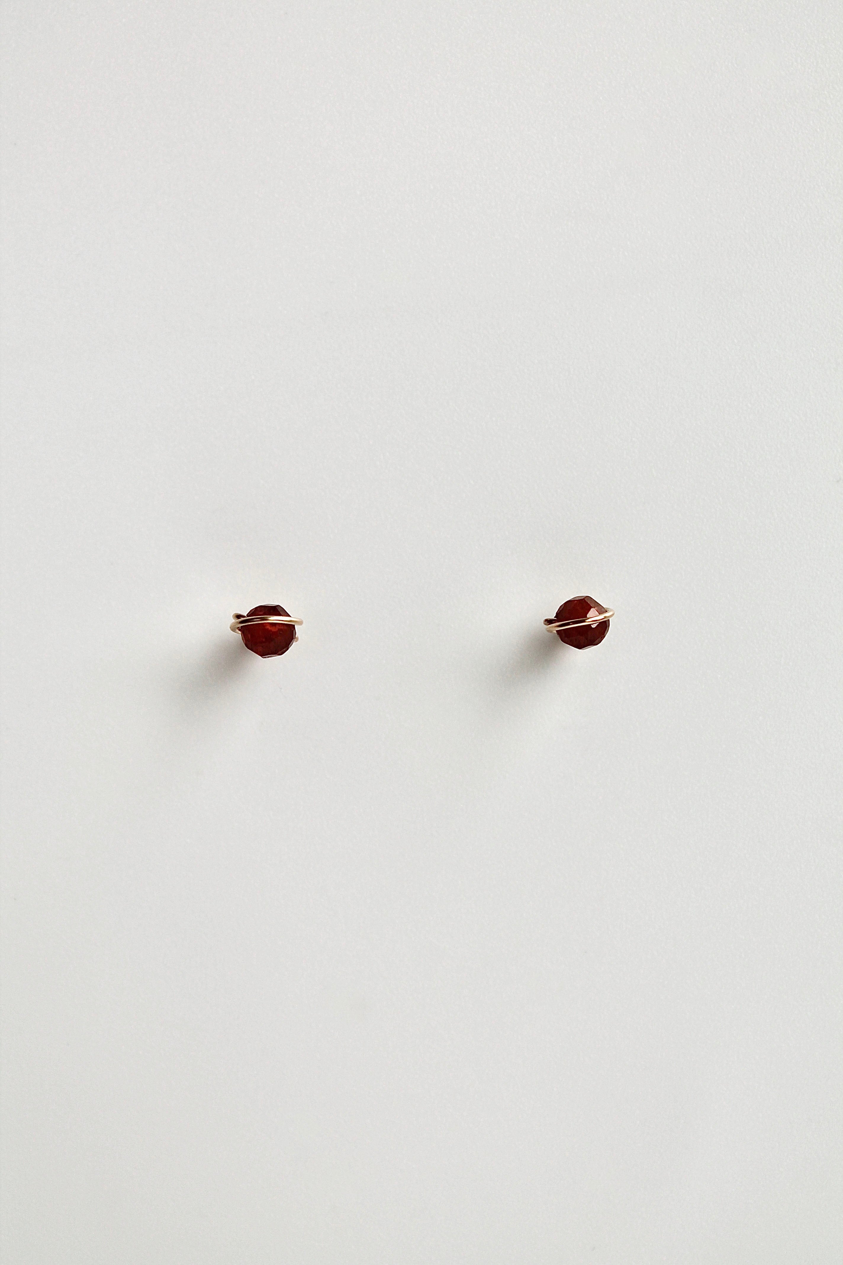 Birthstone Studs - Garnet (January) - Manifestation