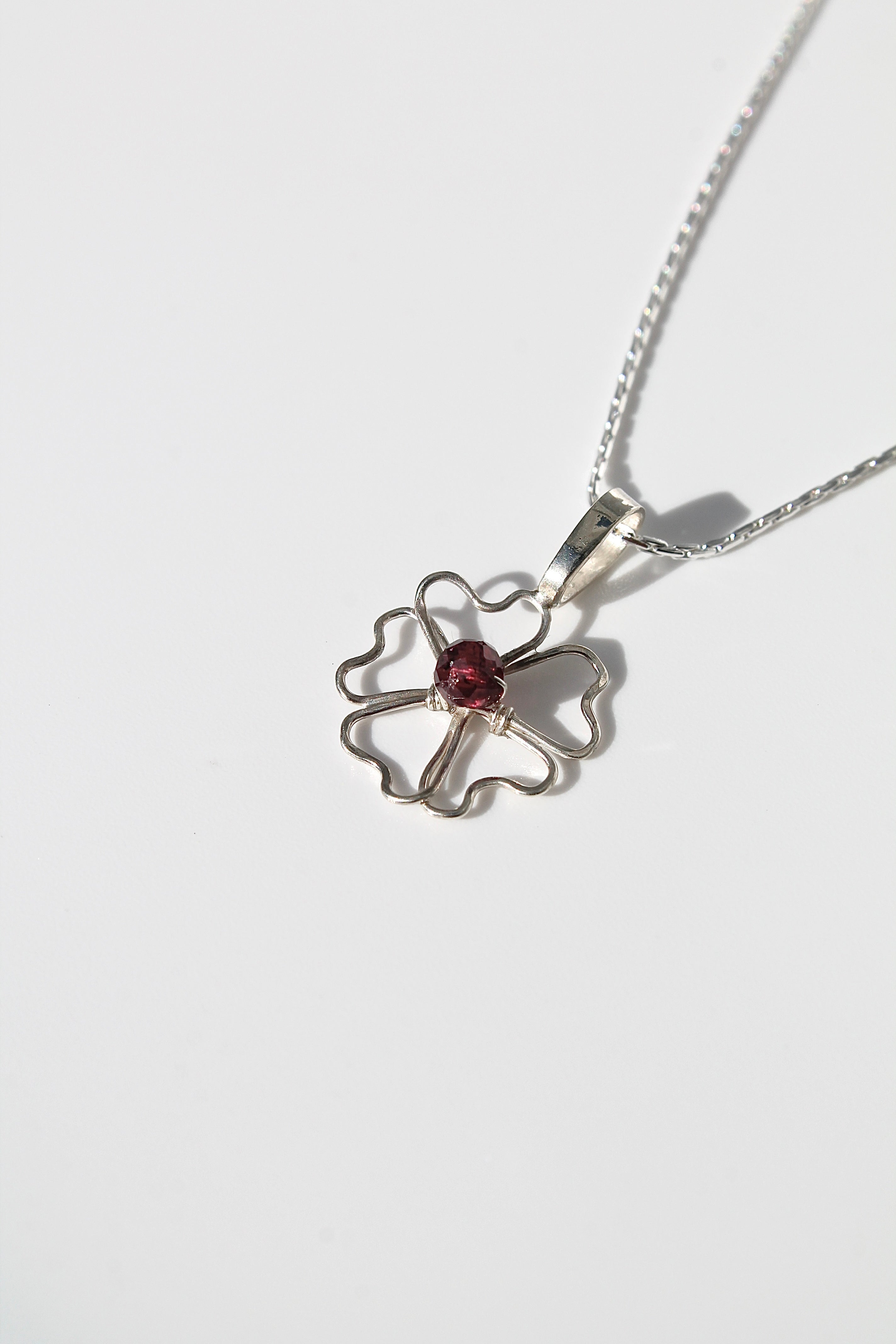 Phlox & Tourmaline Pendant Necklace