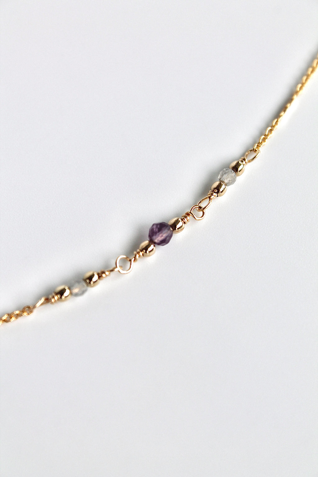Focus Healing Bracelet (Labradorite & Amethyst)