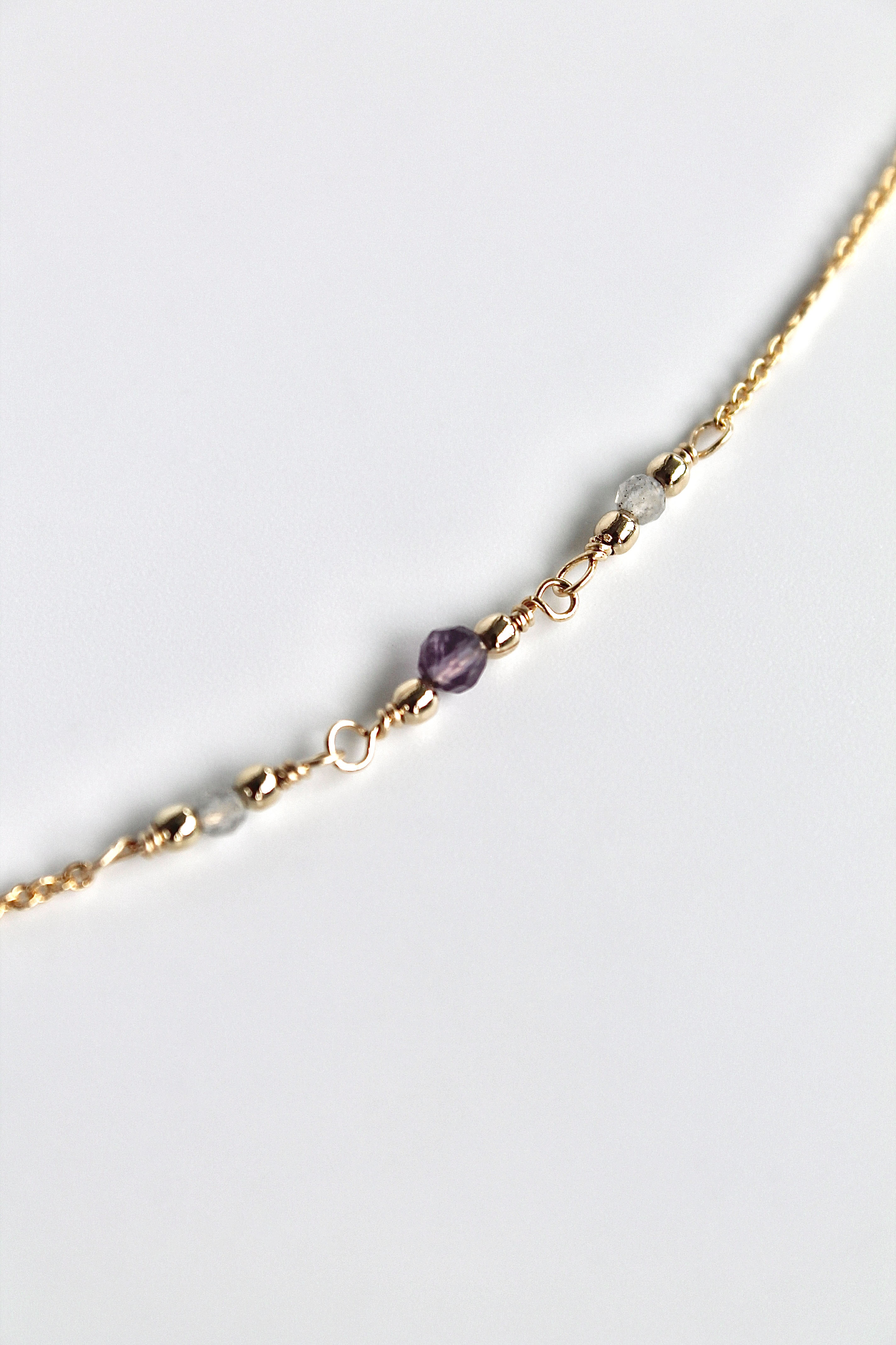 Focus Healing Bracelet (Labradorite & Amethyst)