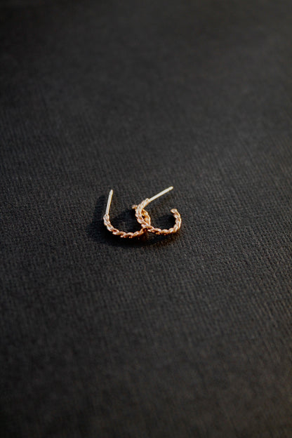 CLASSIC TWISTED TINY HOOPS - 14K GOLD FILLED