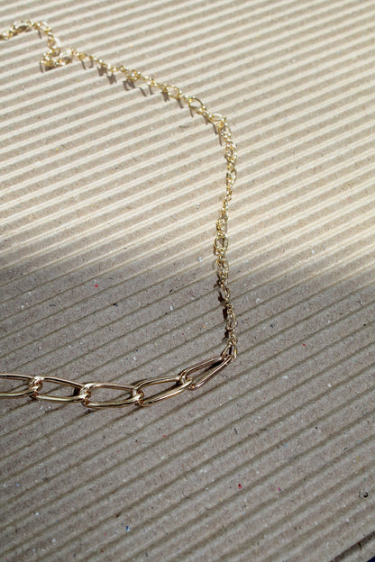 DUO CHAIN NECKLACE (THICK) - 14K GOLD FILLED