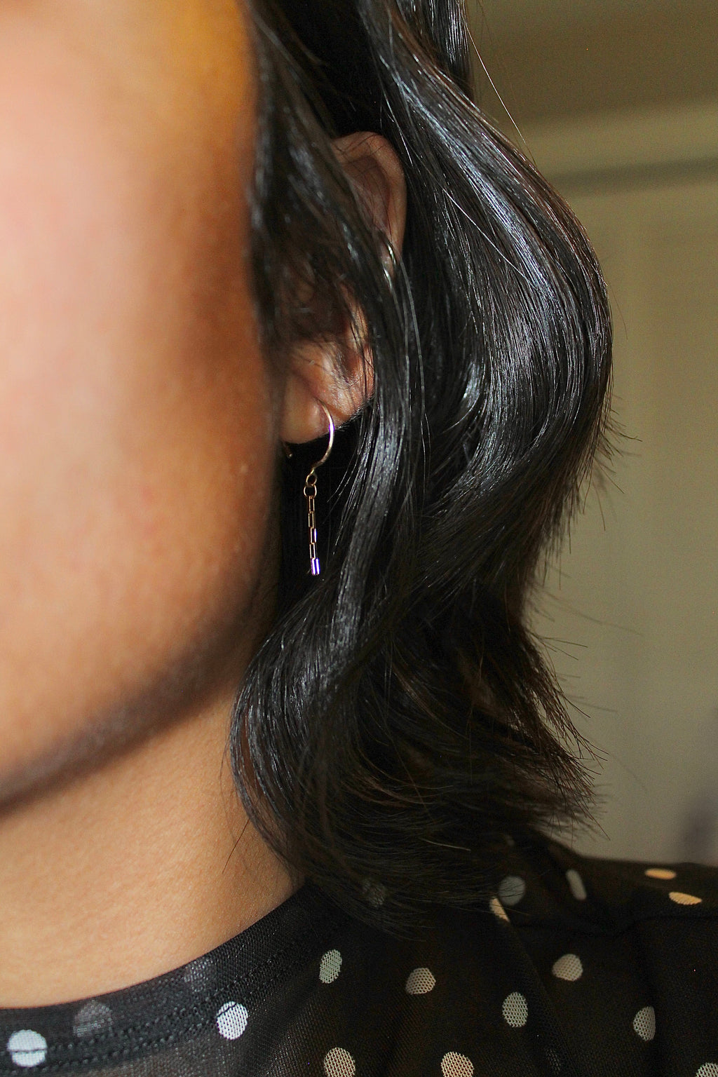 Threader Hoops (with Dangly Chain)