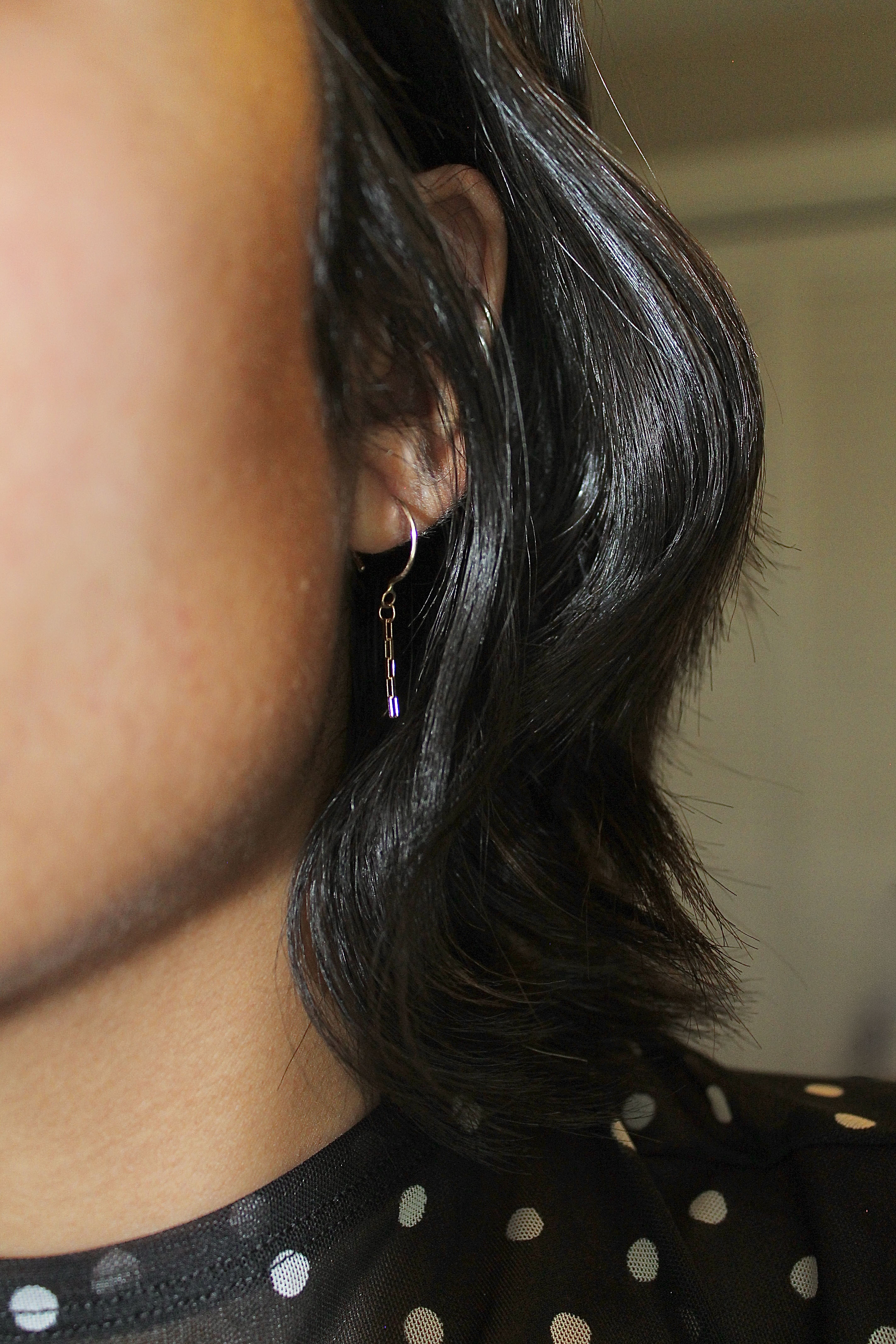 Threader Hoops (with Dangly Chain)