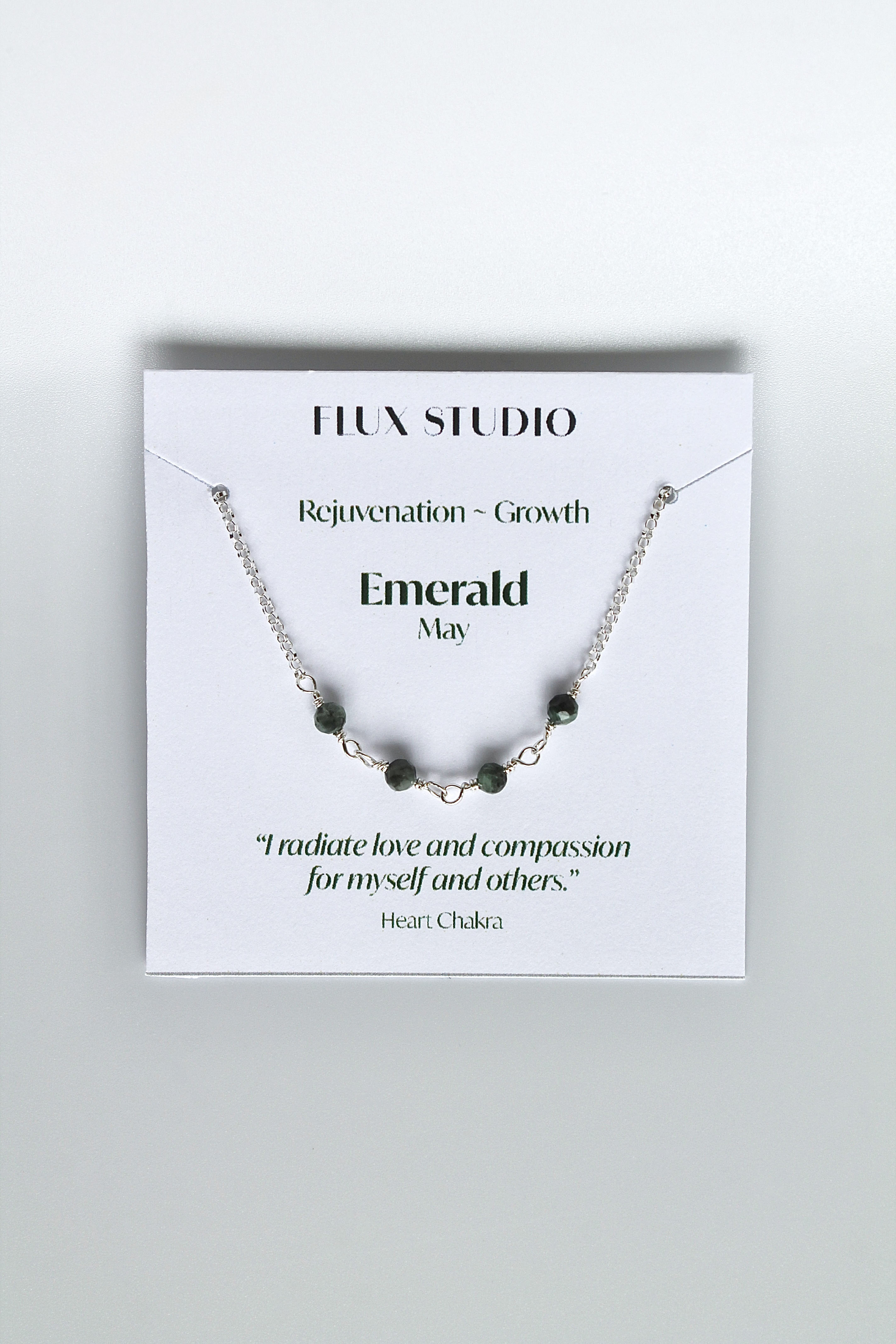 Birthstone Bar Necklace - Emerald (May) - Rejuvenation