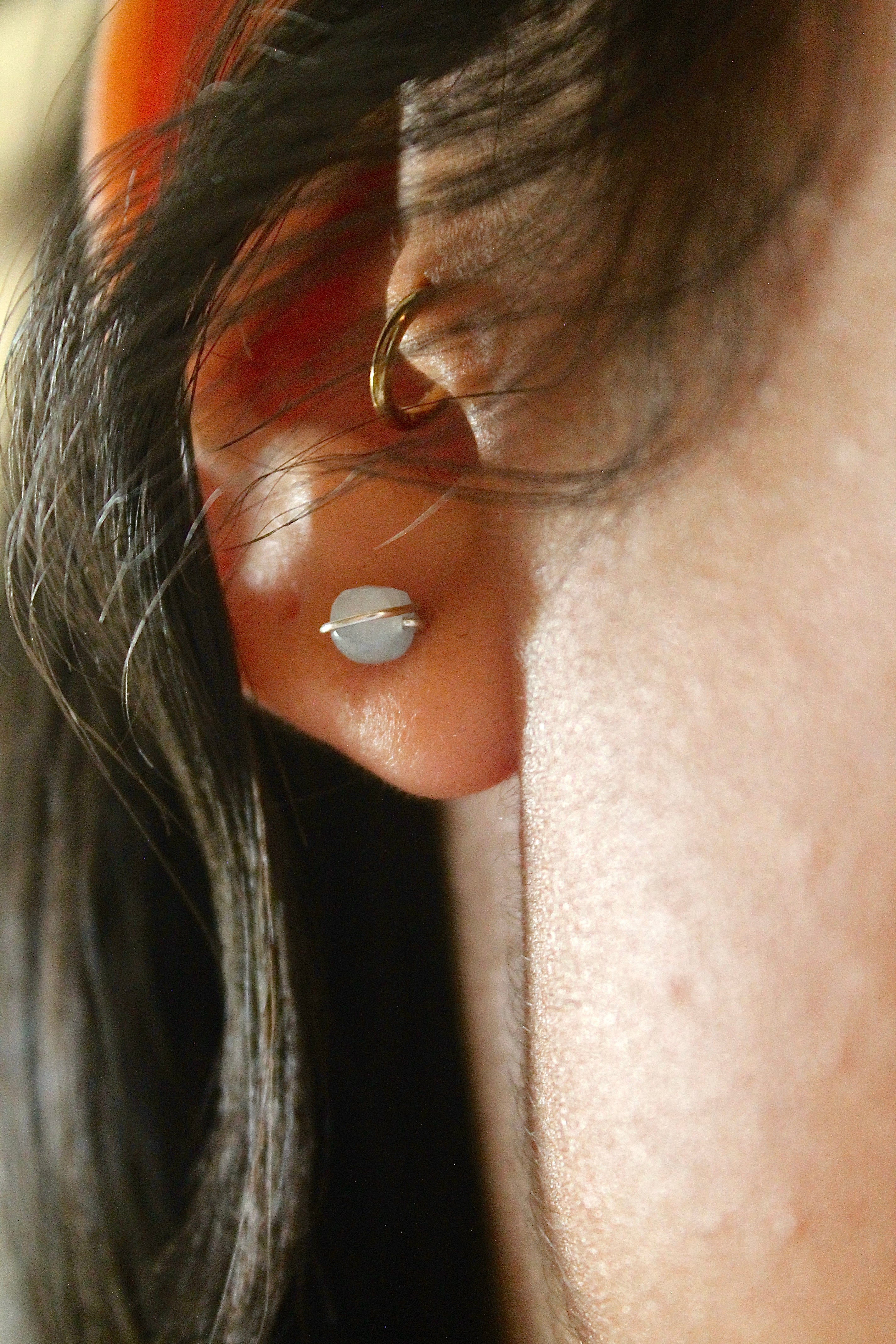 Birthstone Studs - Aquamarine (March) - Emotional Depth