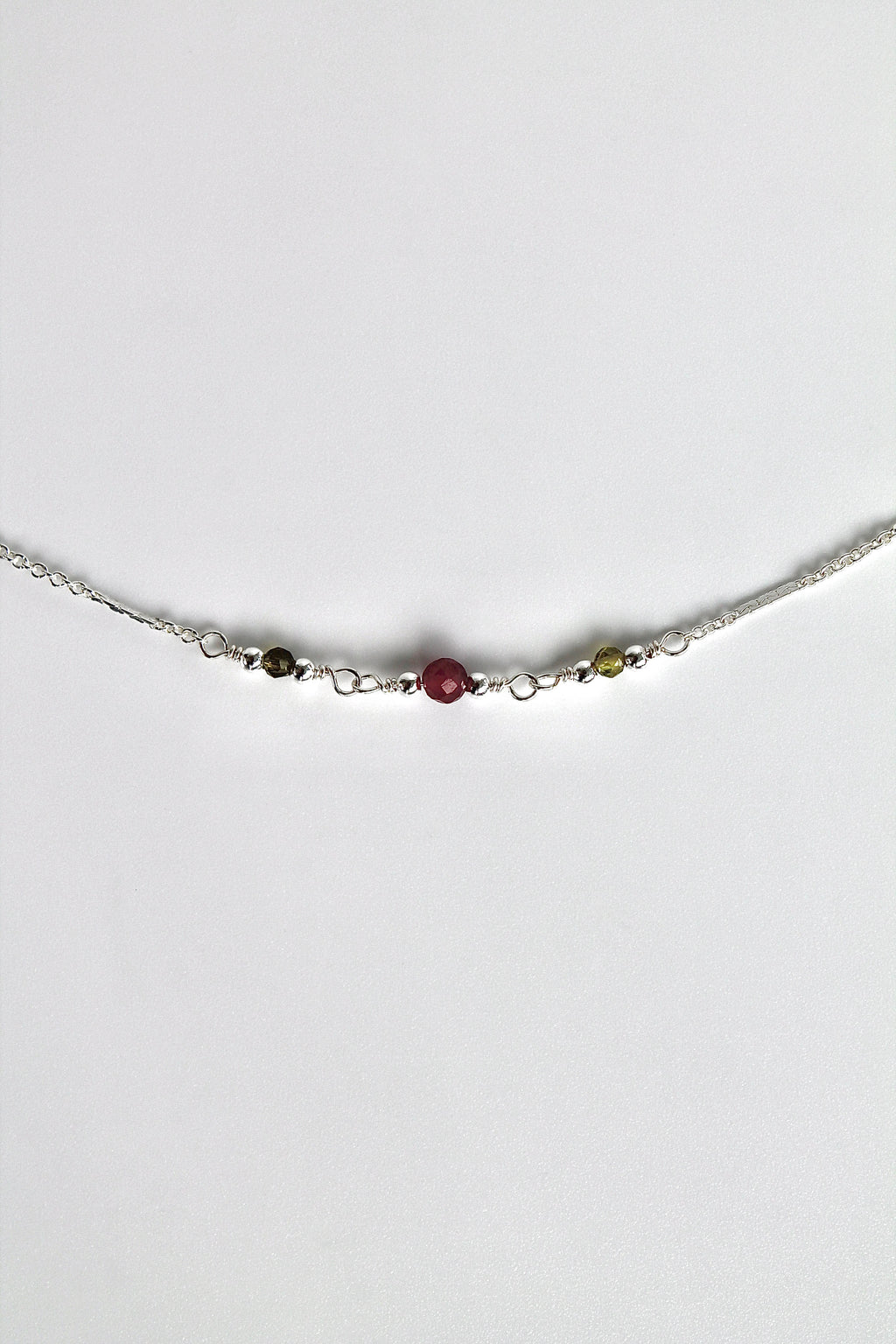 Compassion Healing Bracelet (Green & Rubellite Tourmaline)