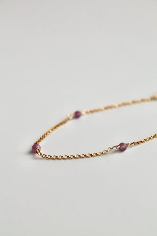 Pulsera con múltiples piedras de nacimiento: Rubí (julio) - Pasión