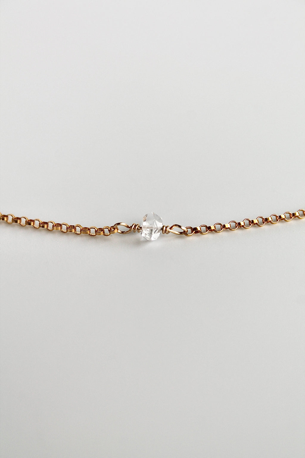 Bracelet multi-pierres de naissance - Diamant Herkimer (avril) - Lien Divin