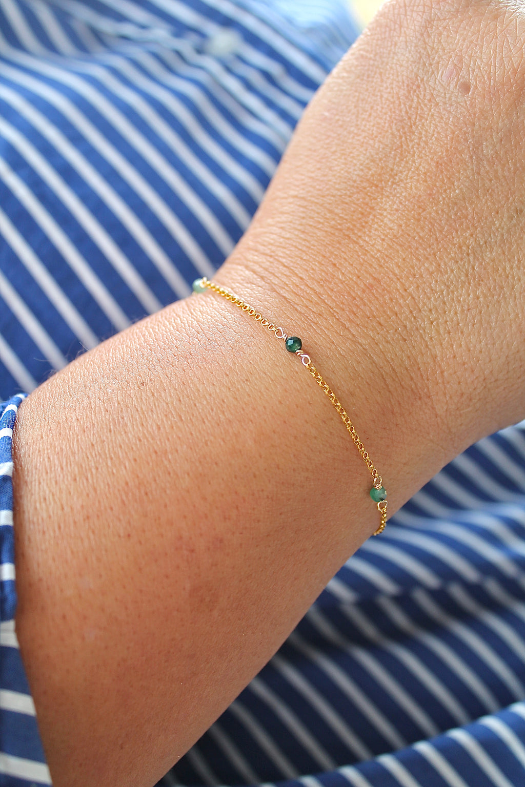 Multi Birthstone Bracelet - Emerald (May) - Rejuvenation