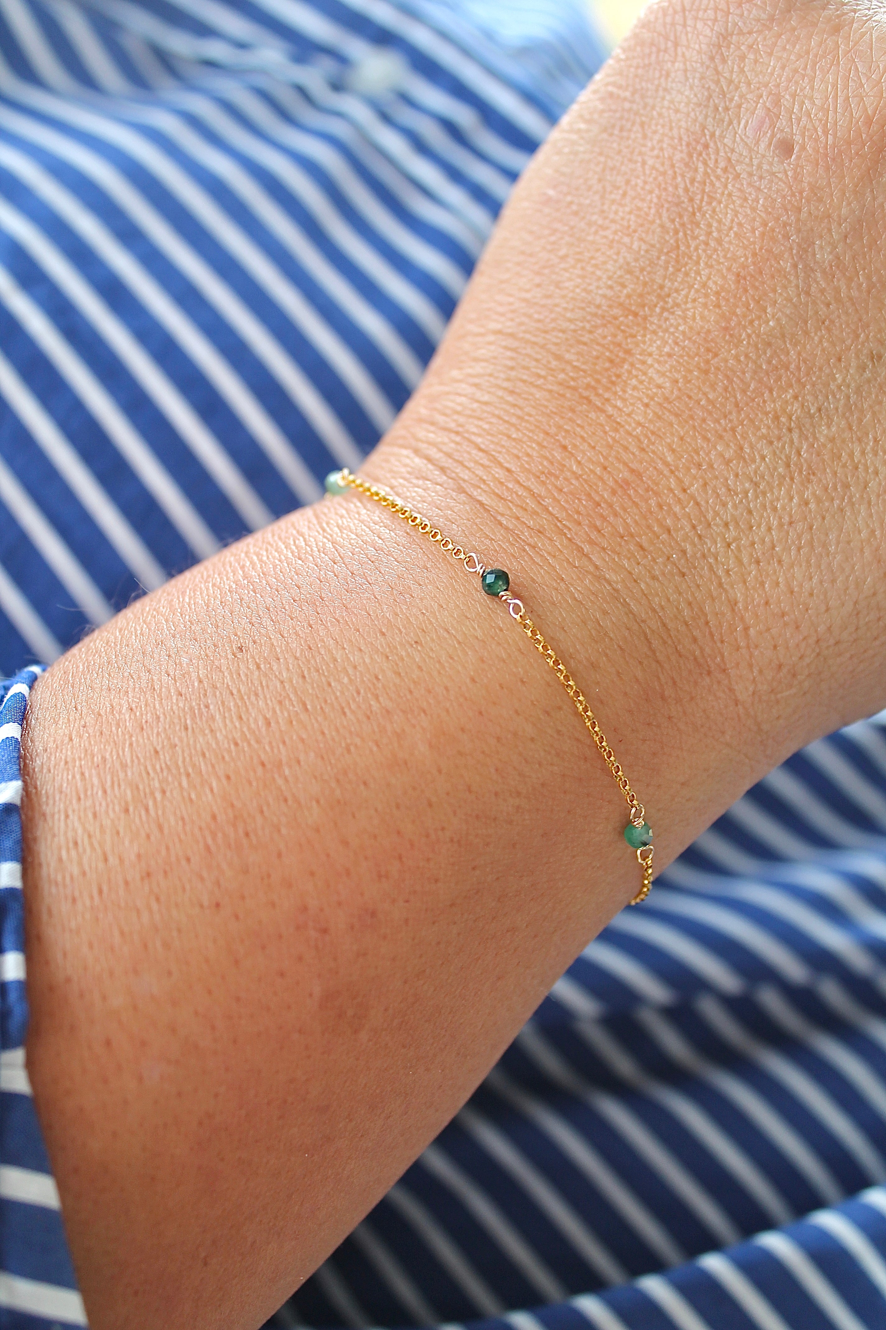 Multi Birthstone Bracelet - Emerald (May) - Rejuvenation