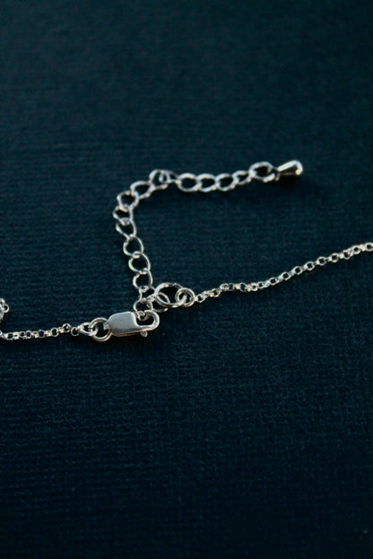 BIRTHSTONE BAR NECKLACE - STERLING SILVER