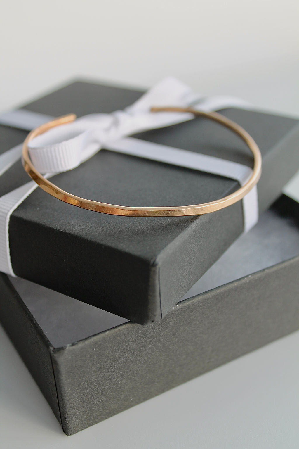 Hammered Open Bangle