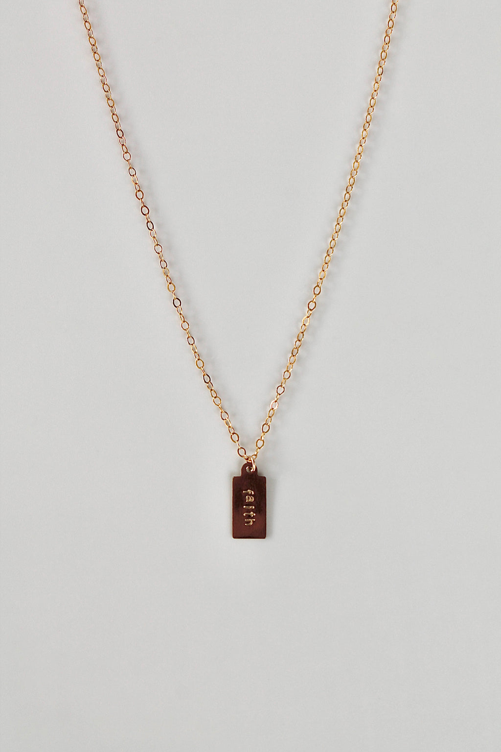 Custom Stamped Charm Necklace