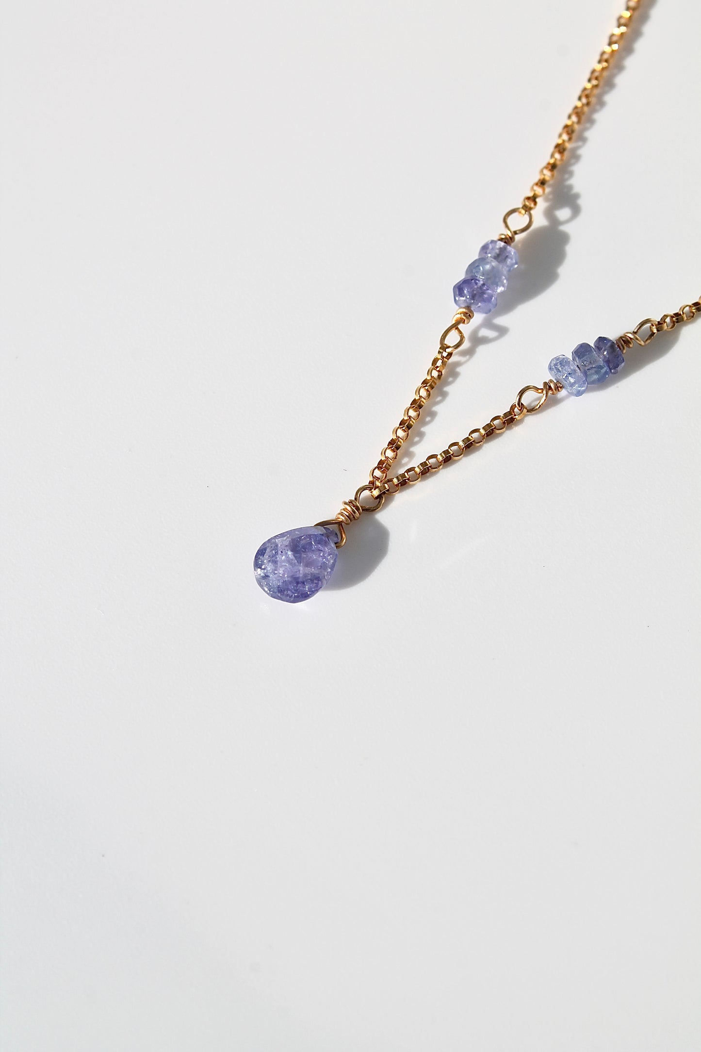 Flora Gemstone Drop Necklace